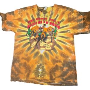 Vintage Grateful Dead Summer Tour 91 Tie Dye Shirt Large M&O Cowboy Skeleton
